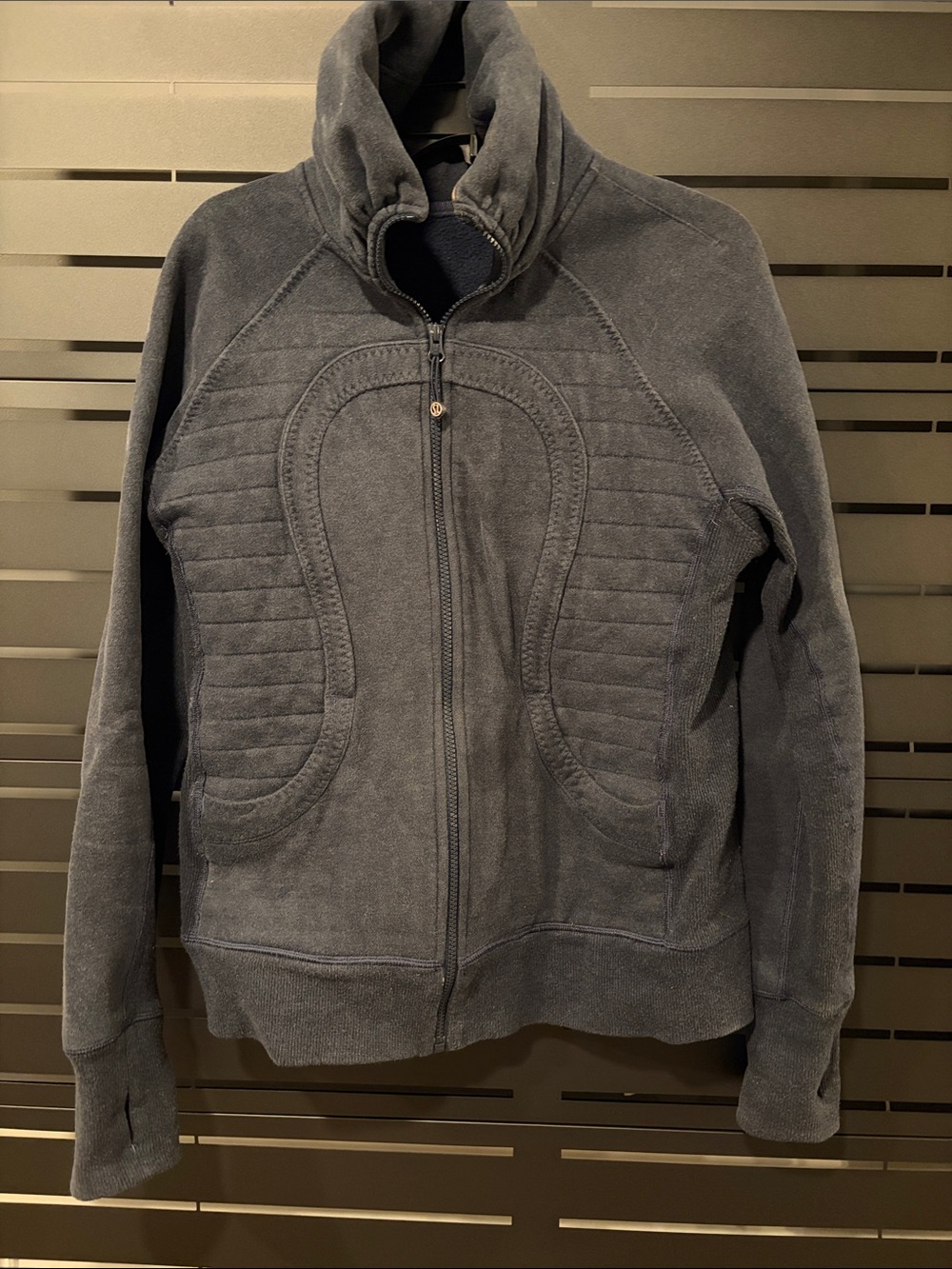 lululemon athletica Charcoal Navy Full-Zip Funnel Neck Jacket